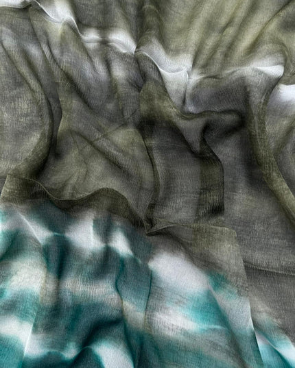 Sea Green Cotton Dress Material with Soft Chiffon Dupatta