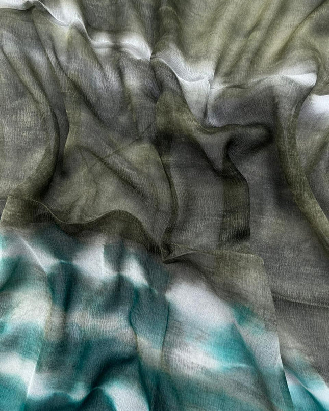 Sea Green Cotton Dress Material with Soft Chiffon Dupatta