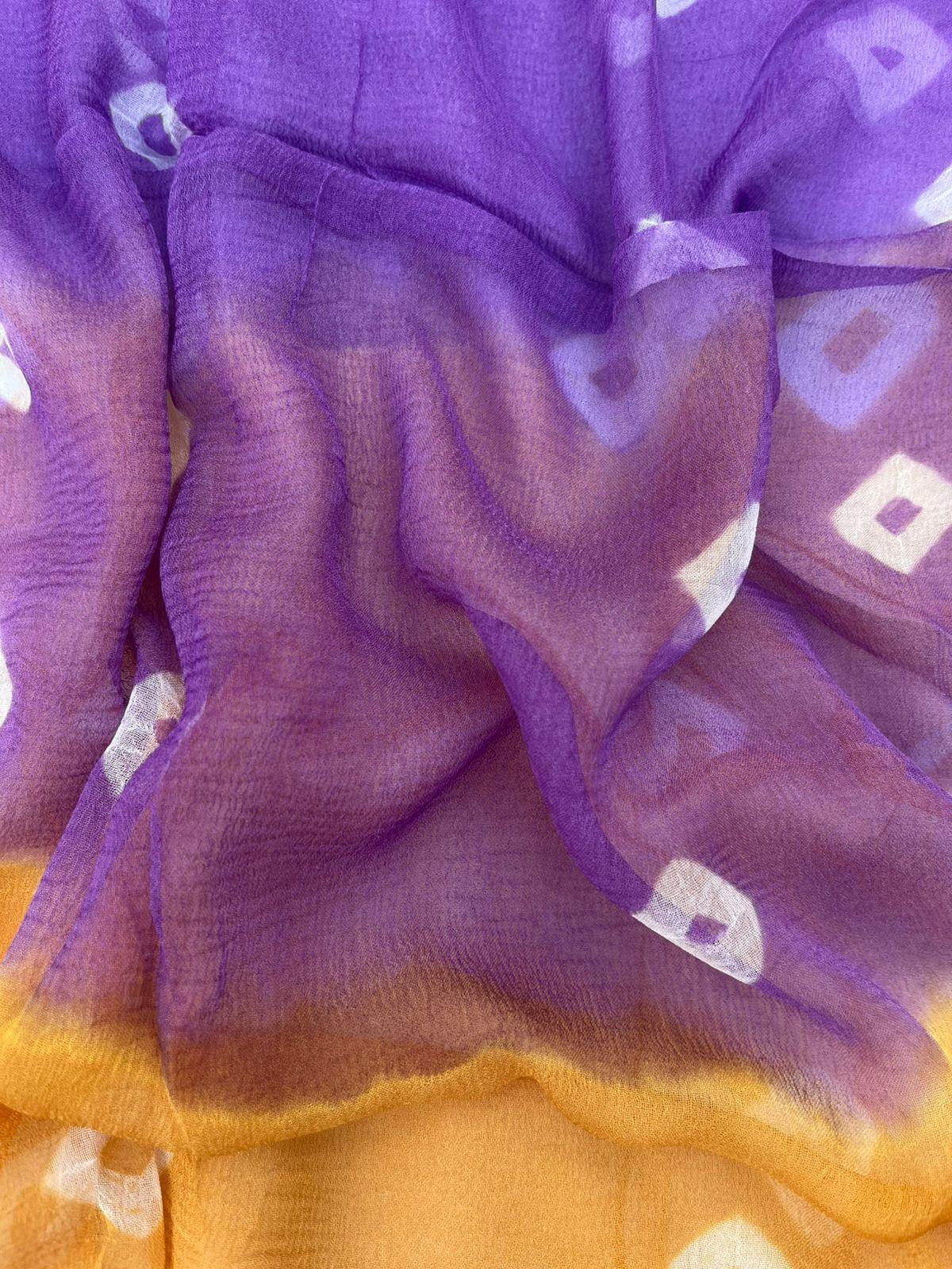 Brandy Punch Cotton Dress Material with Soft Chiffon Dupatta