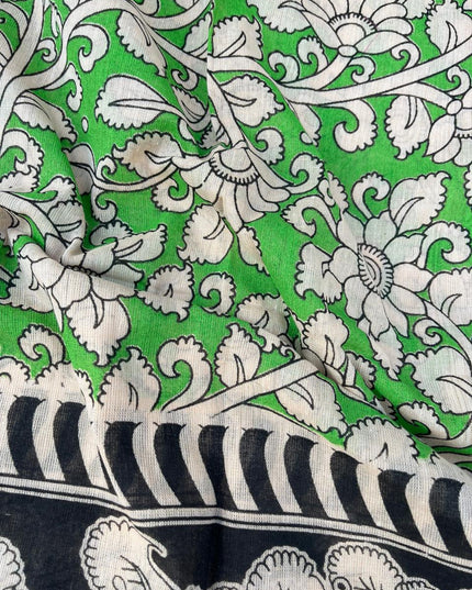 Kalamkari cotton Dress Material with Pink colour