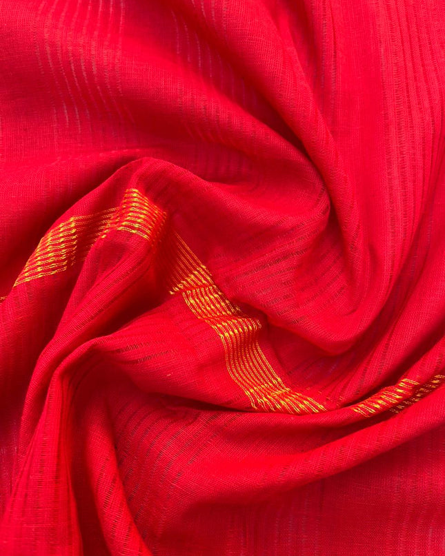 Mangalagiri Dress Material with thread border Emrold Black colour