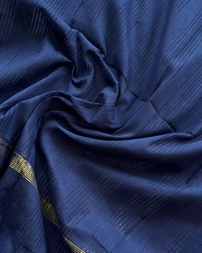 Mangalagiri Dress Material with thread border Emrold Maroon colour