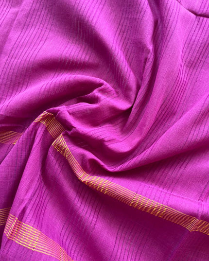 Mangalagiri Dress Material with thread border Emrold Baby Pink colour
