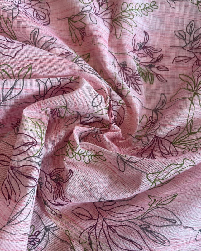 Cotton Dress Material with baby pink dupatta
