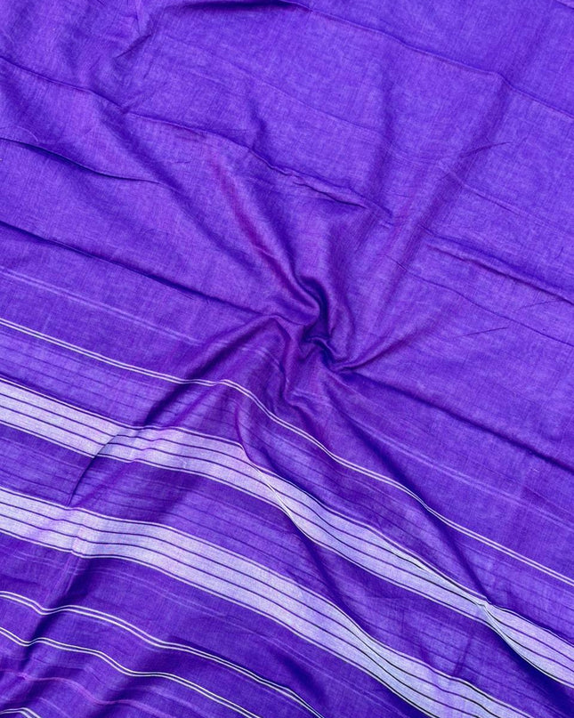 Traditional wear Narayanpet Mercerised cotton dress material with Purple Blue colour