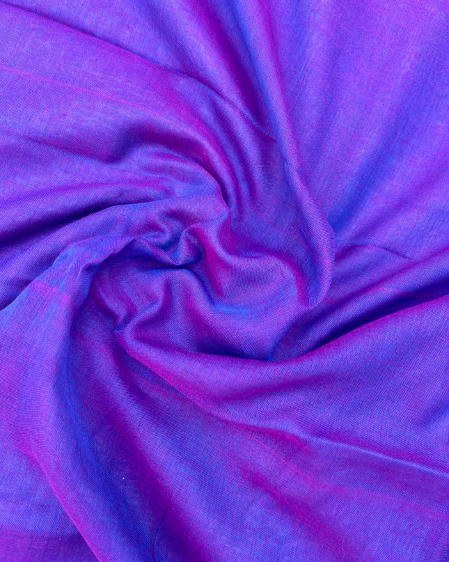 Traditional wear Narayanpet Mercerised cotton dress material with Violet colour