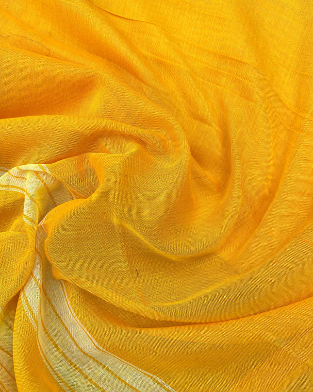 Traditional wear Narayanpet Mercerised cotton dress material with Yellow colour