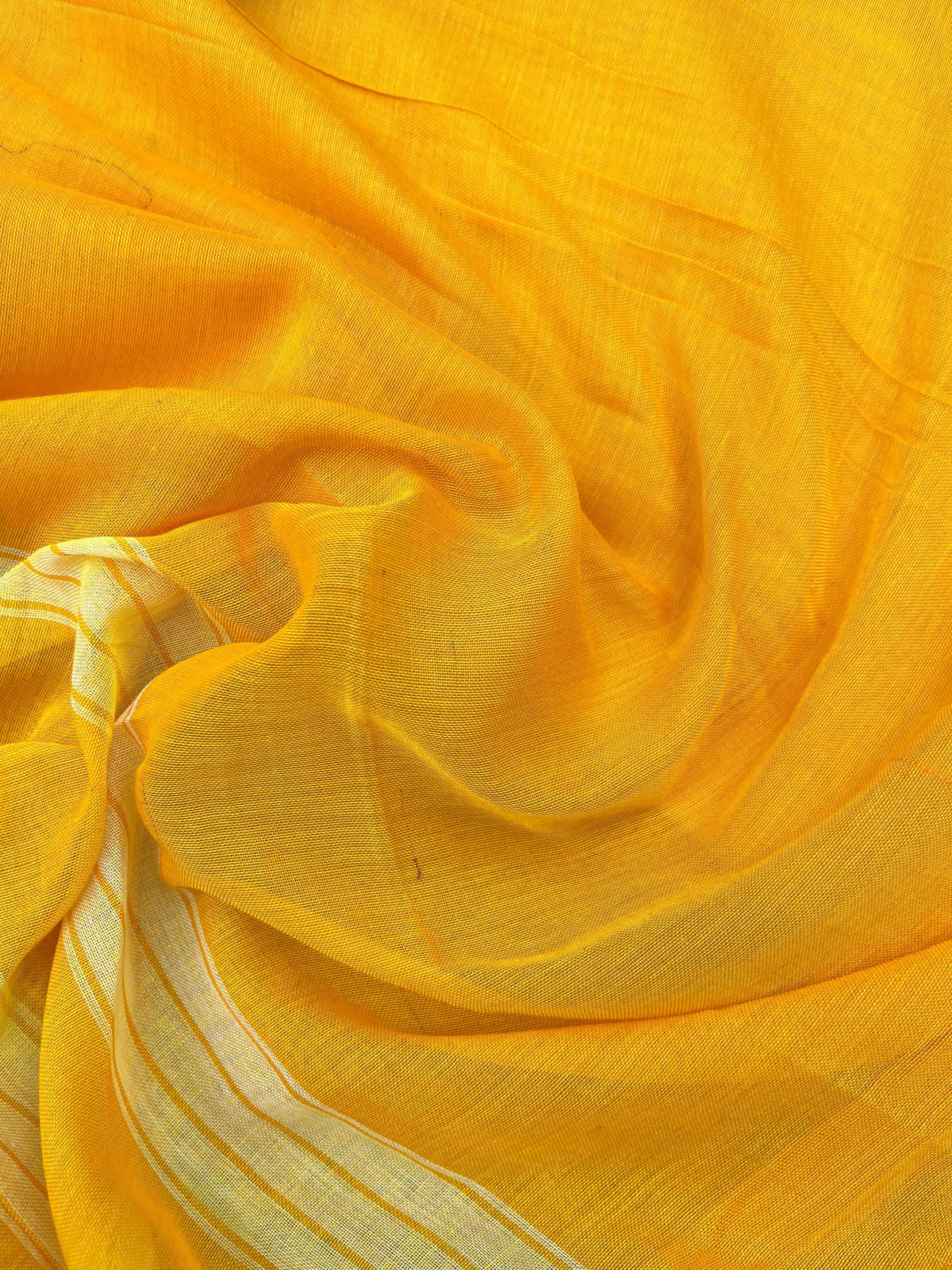 Traditional wear Narayanpet Mercerised cotton dress material with Yellow colour