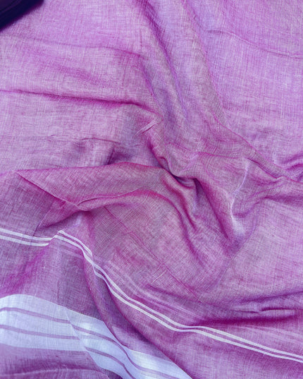Traditional wear Narayanpet Mercerised cotton dress material with Light Purple colour