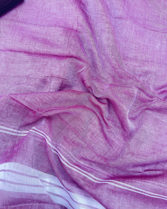 Traditional wear Narayanpet Mercerised cotton dress material with Light Purple colour