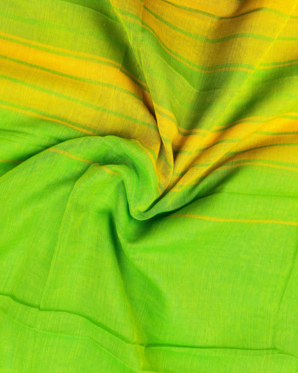 Traditional wear Narayanpet Mercerised cotton dress material with Green colour