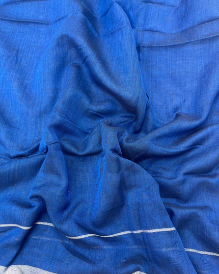 Traditional wear Narayanpet Mercerised cotton dress material with Blue colour