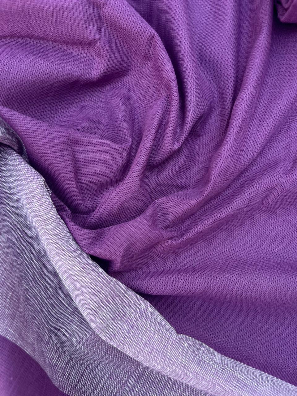 Soft Handloom Cotton Dress Material – Pastel Lavender Shade