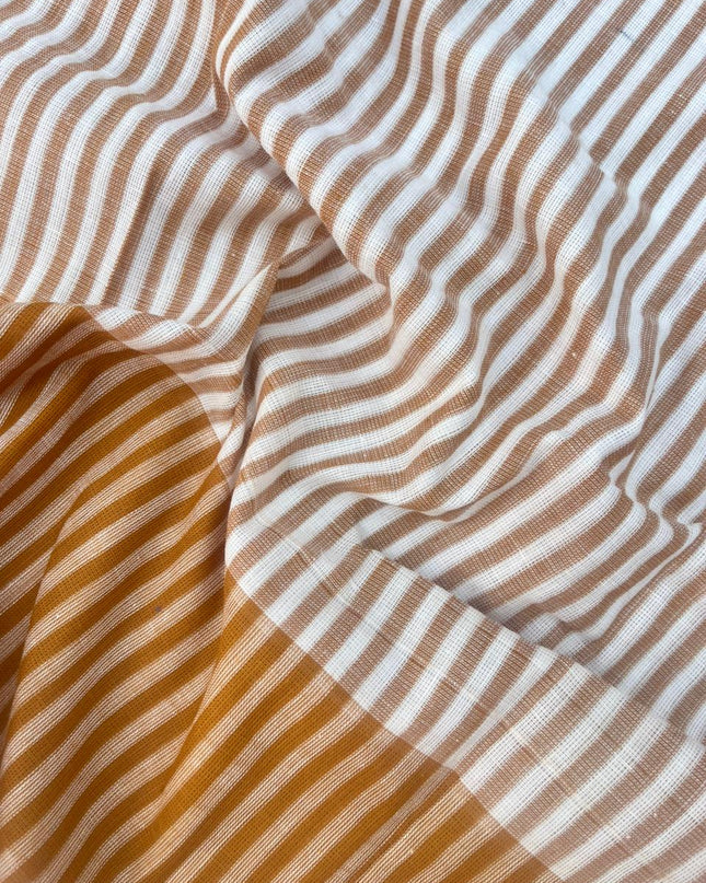 Soft Handloom Cotton Dress Material – Brown Shade