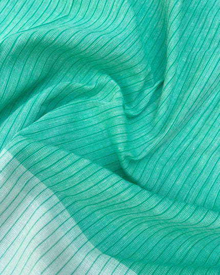 Soft Handloom Cotton Dress Material – Pastel Sea Green Shade