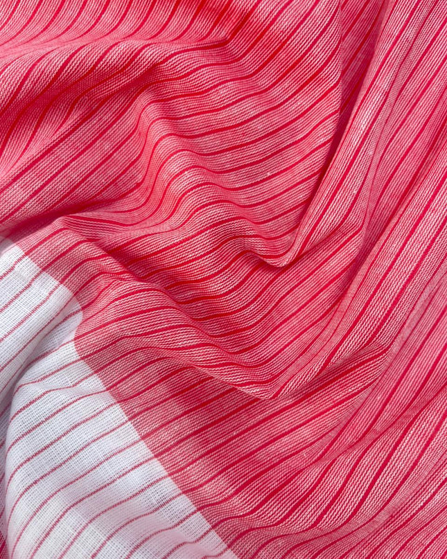 Soft Handloom Cotton Dress Material – Tomato Pink