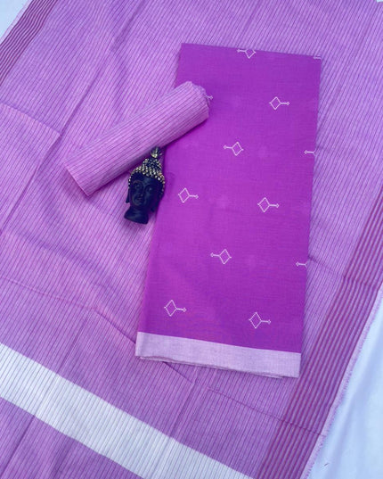 Soft Handloom Cotton Dress Material – Baby Pink Shade
