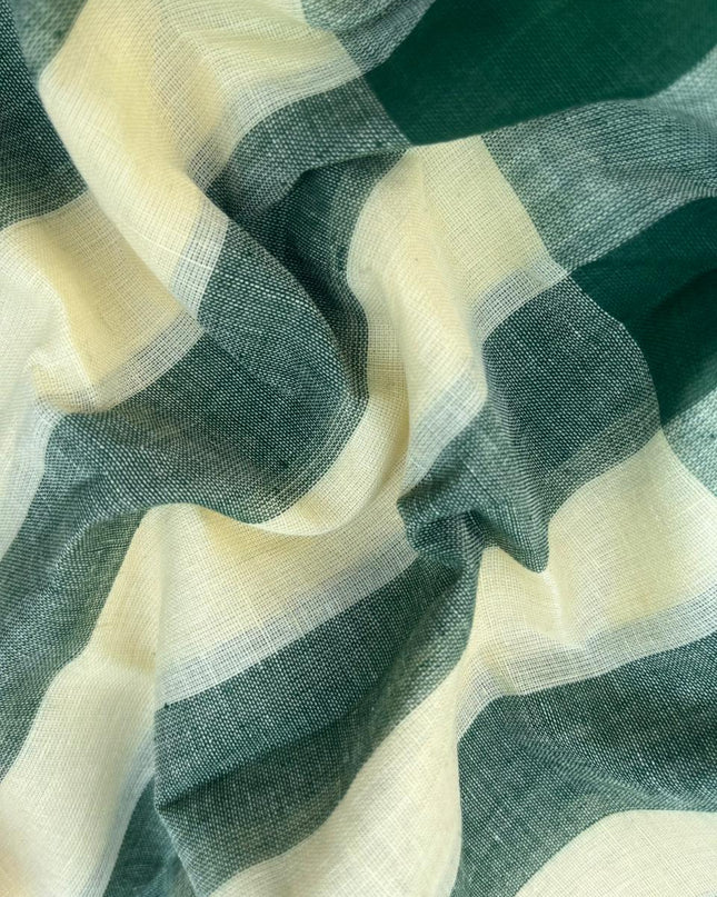 Soft Handloom Cotton Dress Material – Drak Green Shade
