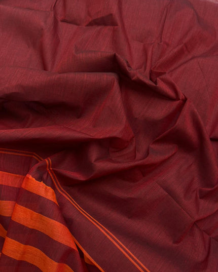 Pure Cotton Handloom Top & Dupatta Set | Maroon Dress Material