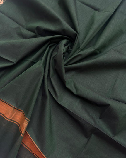 Pure Cotton Handloom Top & Dupatta Set | Dark Sea Green Dress Material