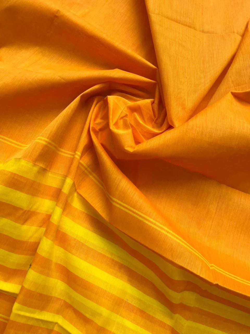 Pure Cotton Handloom Top & Dupatta Set | Yellow Dress Material
