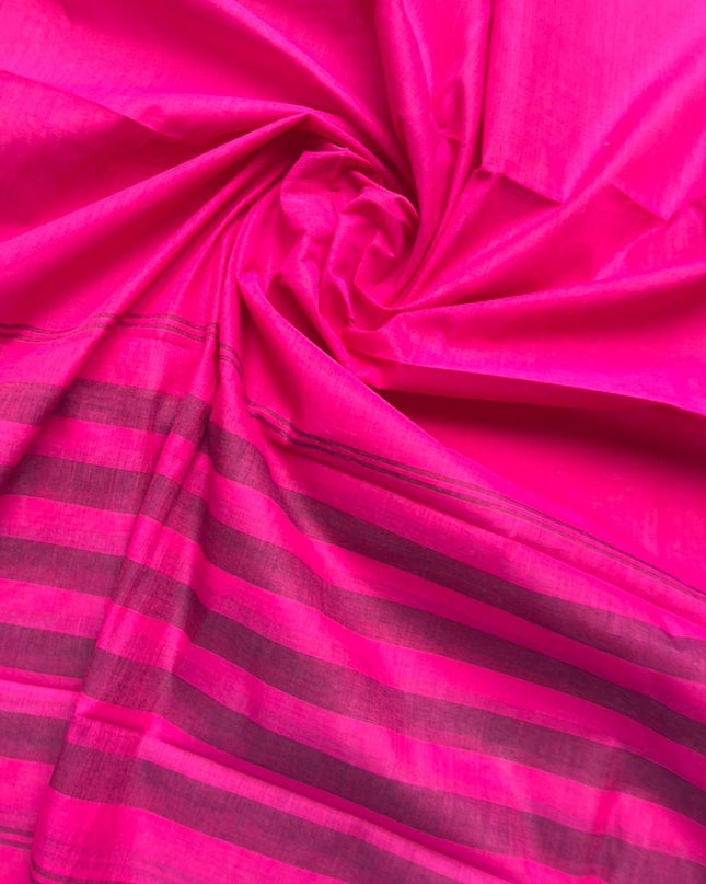Pure Cotton Handloom Top & Dupatta Set | Pink Dress Material