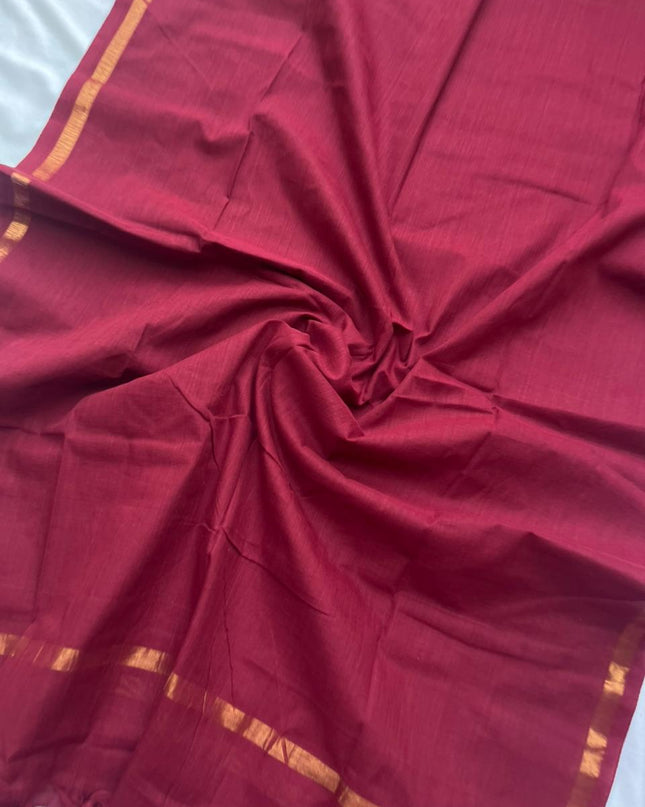 Premium Cotton 3Pc Dress Material with Pochampally Border | Dark Green colour