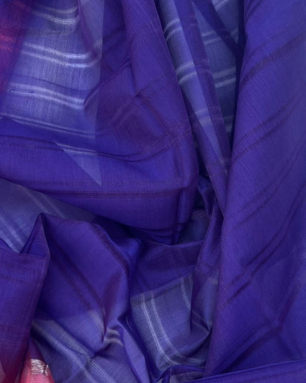 Mangalagiri Pattu Dress Material with Zari Border – Pink Colour