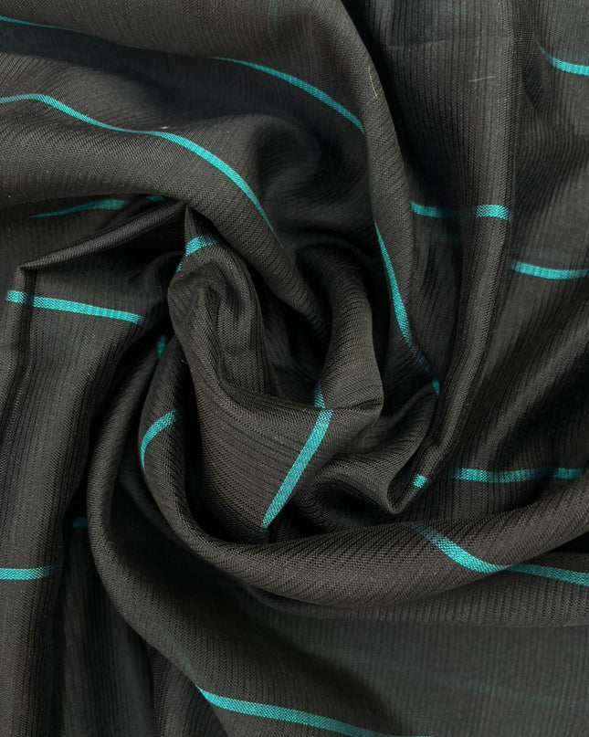 Mangalagiri Semi Pattu Dress Material with Zari Border – Sea Green Colour