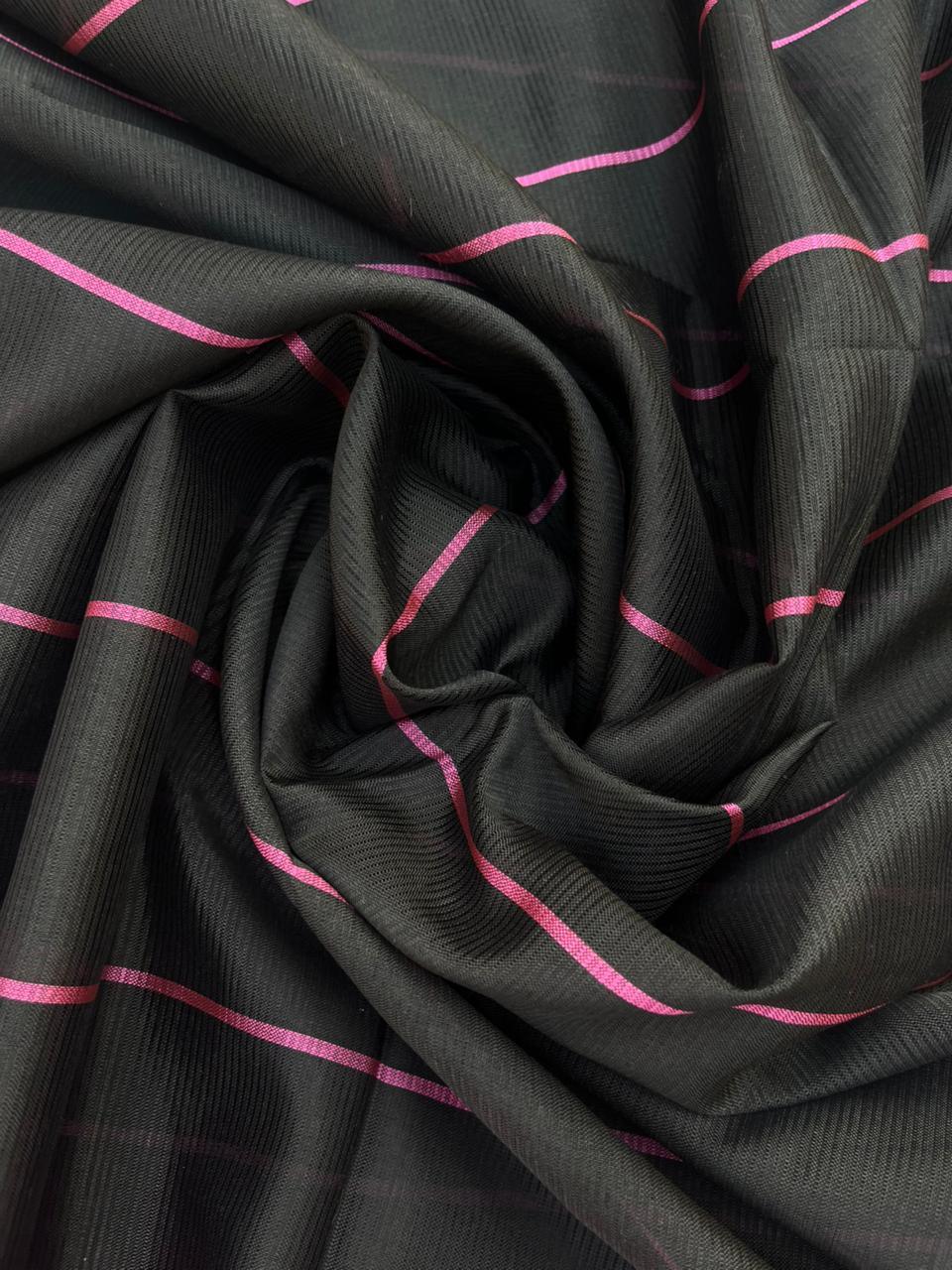 Mangalagiri Semi Pattu Dress Material with Zari Border – Pink Colour