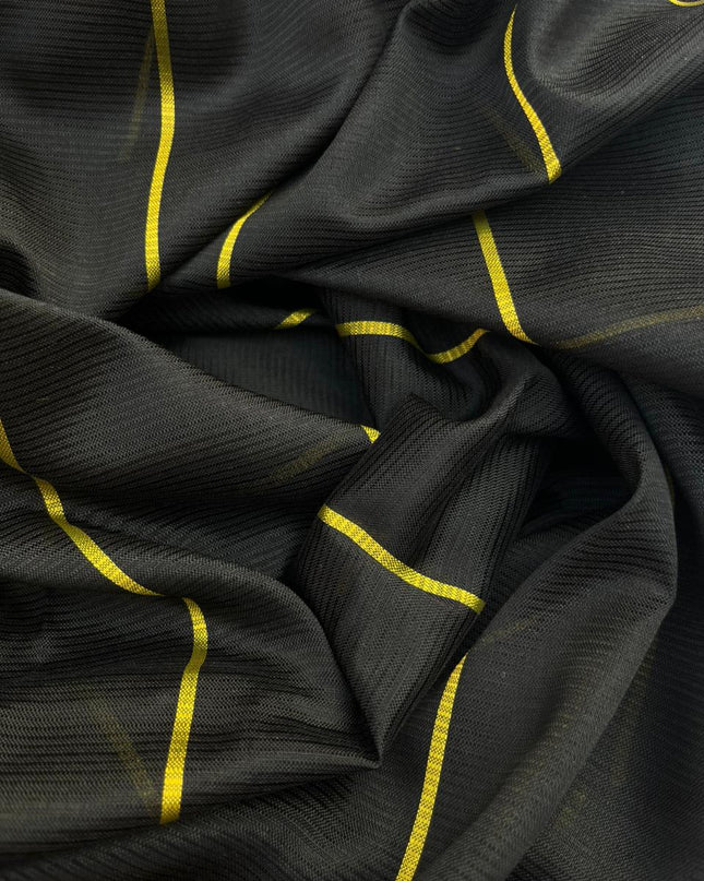 Mangalagiri Semi Pattu Dress Material with Zari Border – Musted Yellow Colour