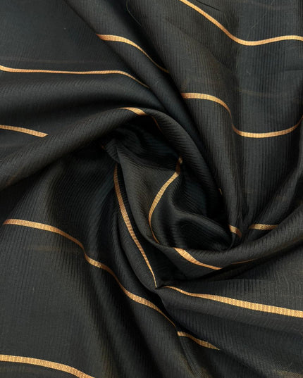 Mangalagiri Semi Pattu Dress Material with Zari Border – Light Brown Colour