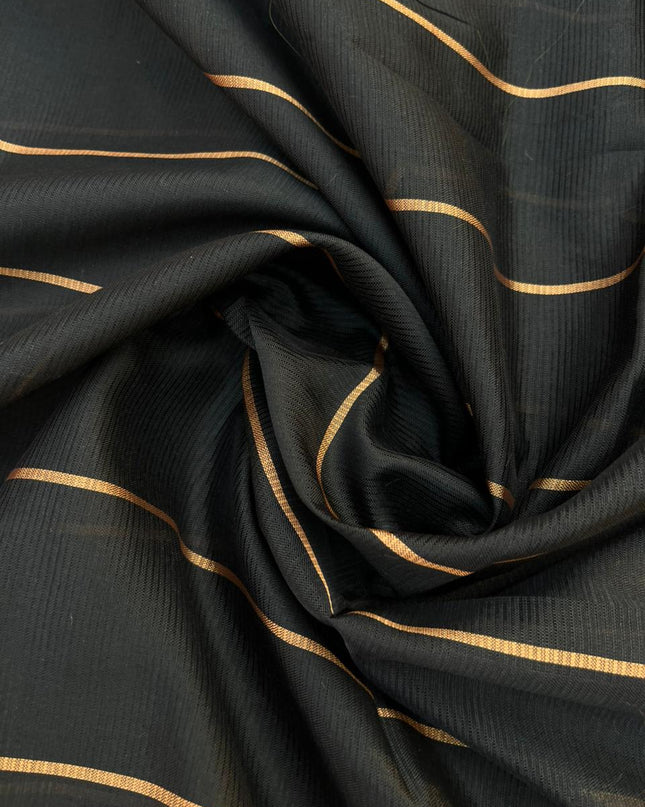 Mangalagiri Semi Pattu Dress Material with Zari Border – Light Brown Colour