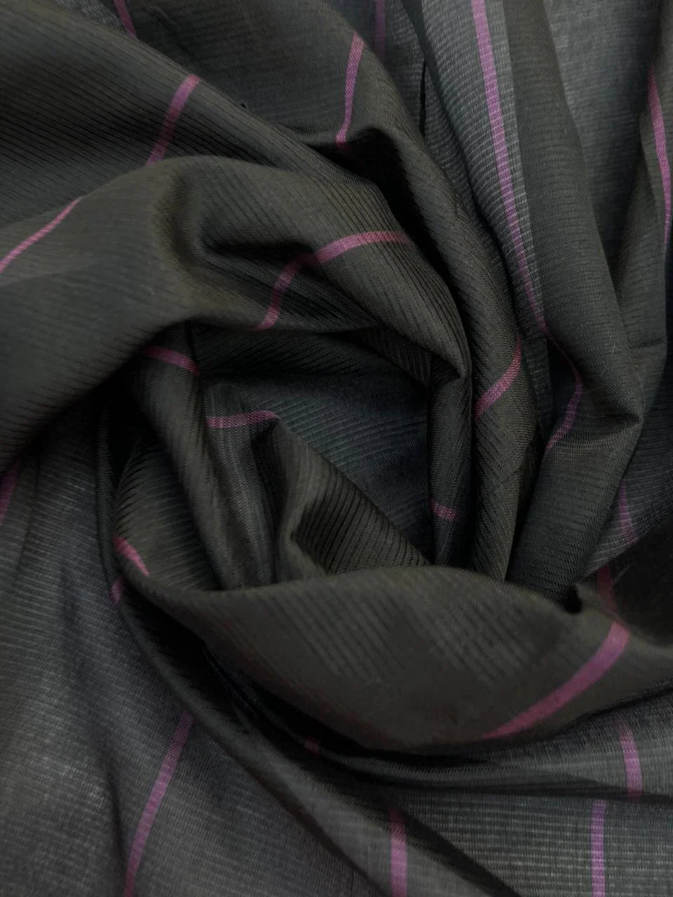 Mangalagiri Semi Pattu Dress Material with Zari Border – Deep Purple Colour