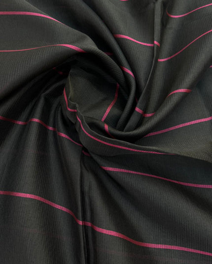 Mangalagiri Semi Pattu Dress Material with Zari Border – Dark Pink Colour