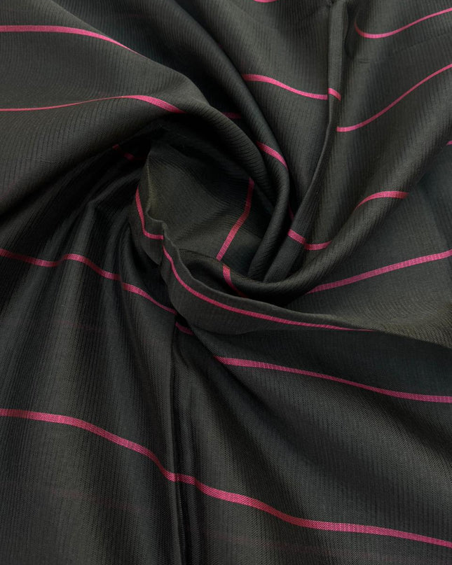 Mangalagiri Semi Pattu Dress Material with Zari Border – Dark Pink Colour