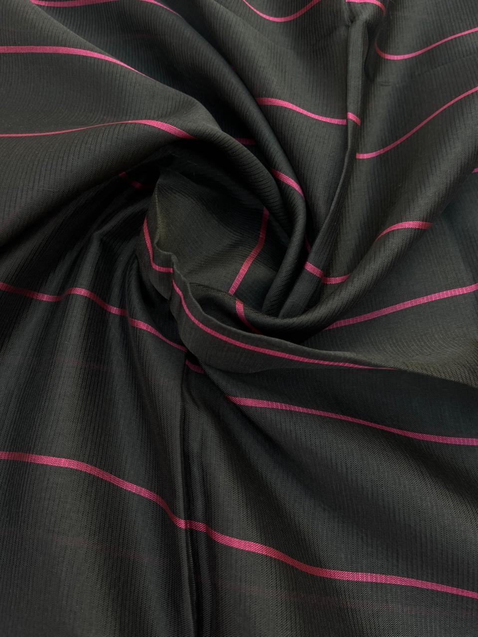 Mangalagiri Semi Pattu Dress Material with Zari Border – Dark Pink Colour