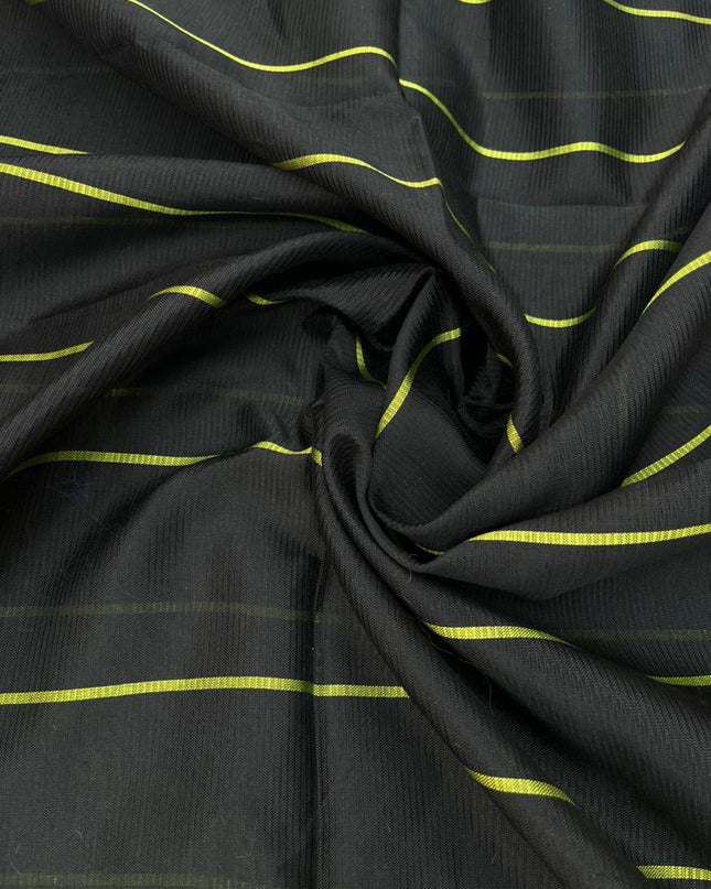 Mangalagiri Semi Pattu Dress Material with Zari Border – Greenish Yellow Colour