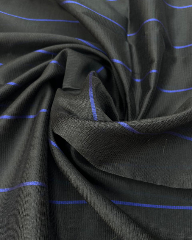 Mangalagiri Semi Pattu Dress Material with Zari Border – Royal Blue Colour