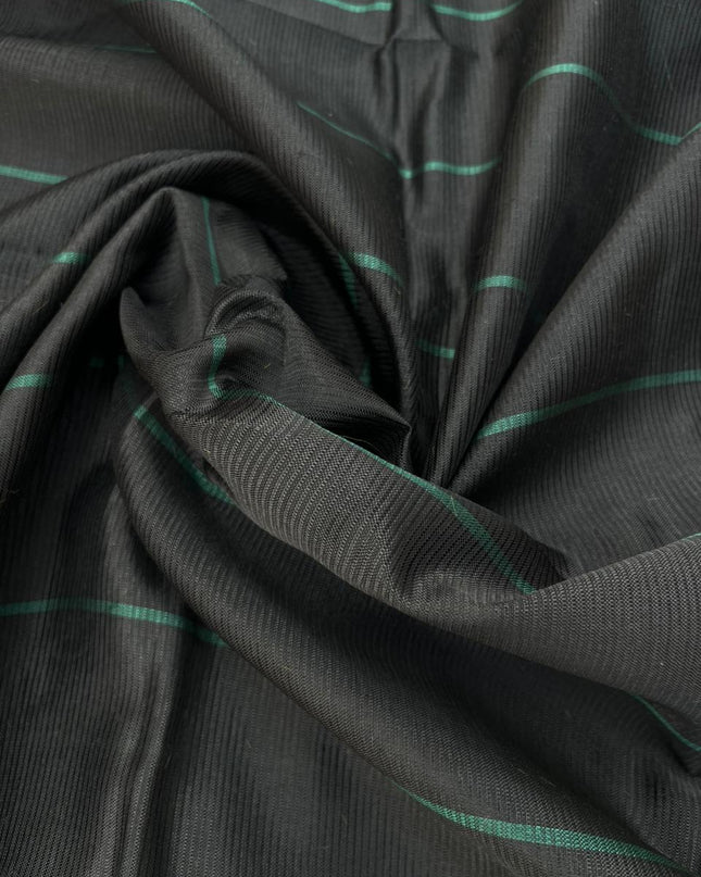 Mangalagiri Semi Pattu Dress Material with Zari Border – Sea Green Colour