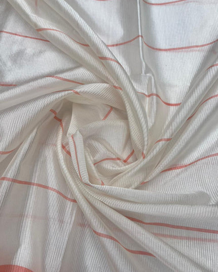 Mangalagiri Semi Pattu Dress Material with Zari Border – Orange Colour