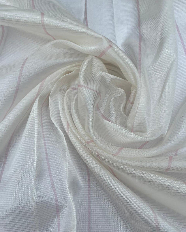 Mangalagiri Semi Pattu Dress Material with Zari Border – Pastel Baby Pink Colour