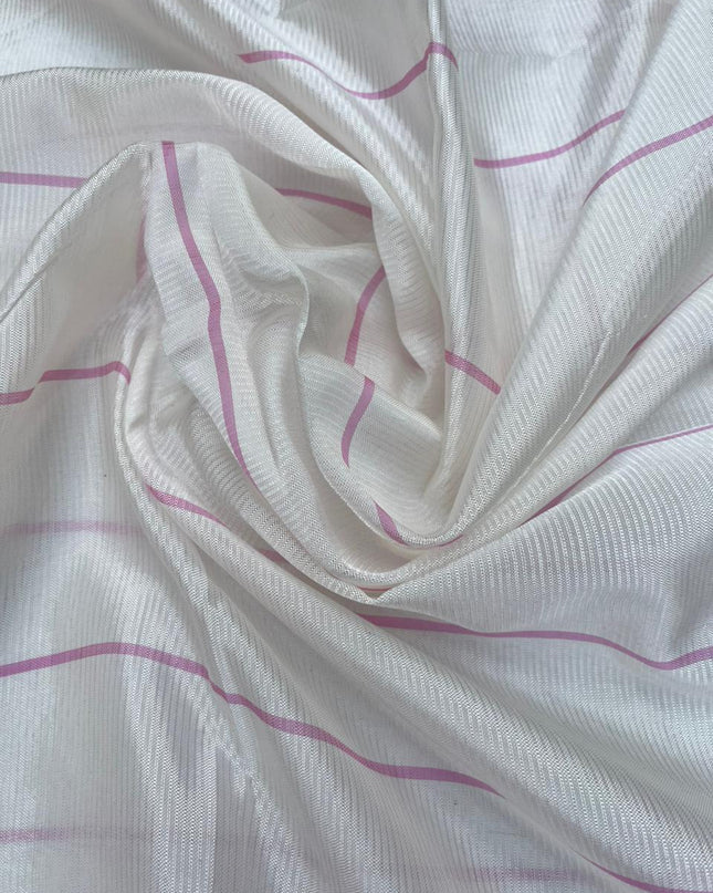 Mangalagiri Semi Pattu Dress Material with Zari Border – Pink Colour