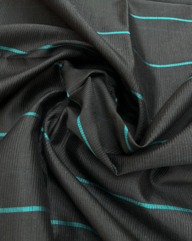 Mangalagiri Semi Pattu Dress Material with Pochampally Border – Sea Blue Colour