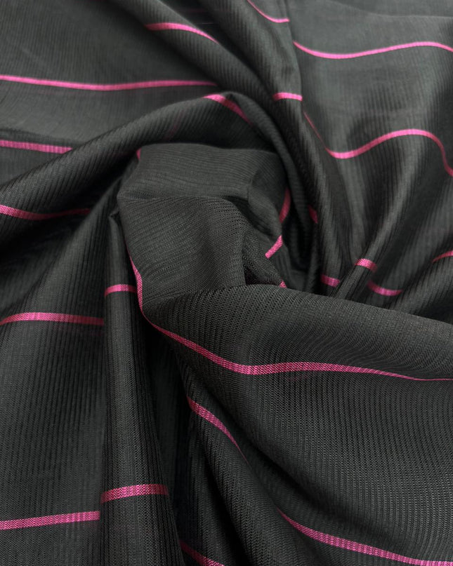 Mangalagiri Semi Pattu Dress Material with Zari Border – Pink Colour