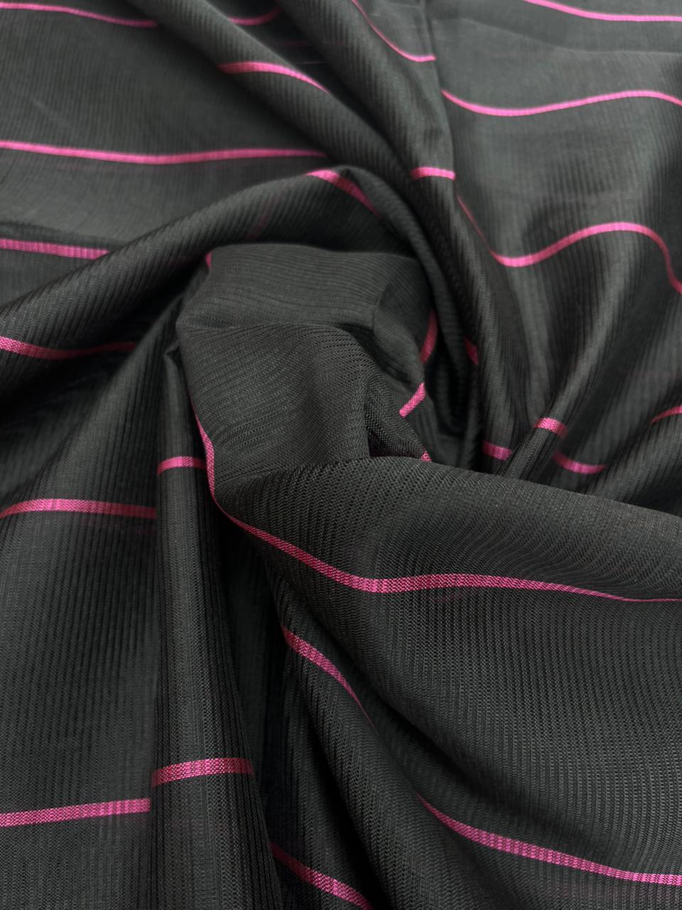 Mangalagiri Semi Pattu Dress Material with Zari Border – Pink Colour