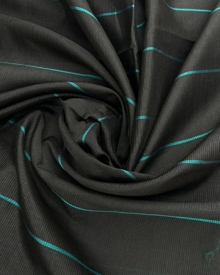 Mangalagiri Semi Pattu Dress Material with Zari Border – Sea Green Colour