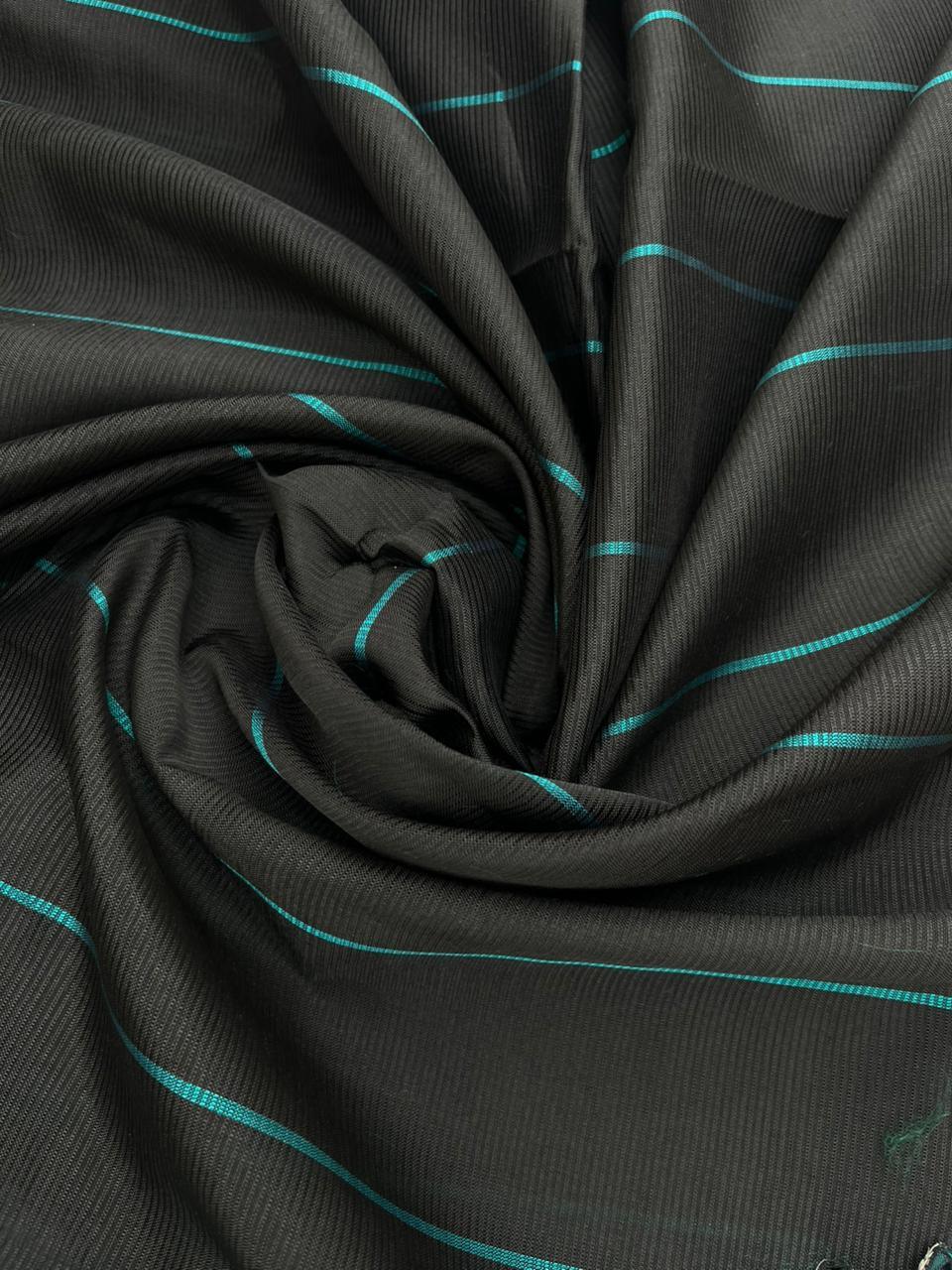 Mangalagiri Semi Pattu Dress Material with Zari Border – Sea Green Colour
