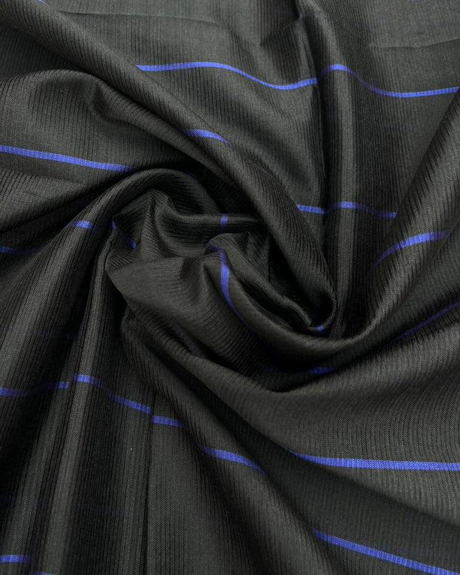 Mangalagiri Semi Pattu Dress Material with Zari Border – Royal Blue Colour