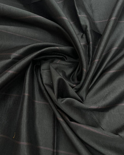 Mangalagiri Semi Pattu Dress Material with Zari Border – Dark Chocolate Colour
